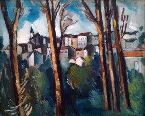 maurice de vlaminck - village seen through trees